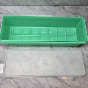 Vintage Tupperware Thin-Stor Celery Vegetable Keeper # 892 & 893 EUC